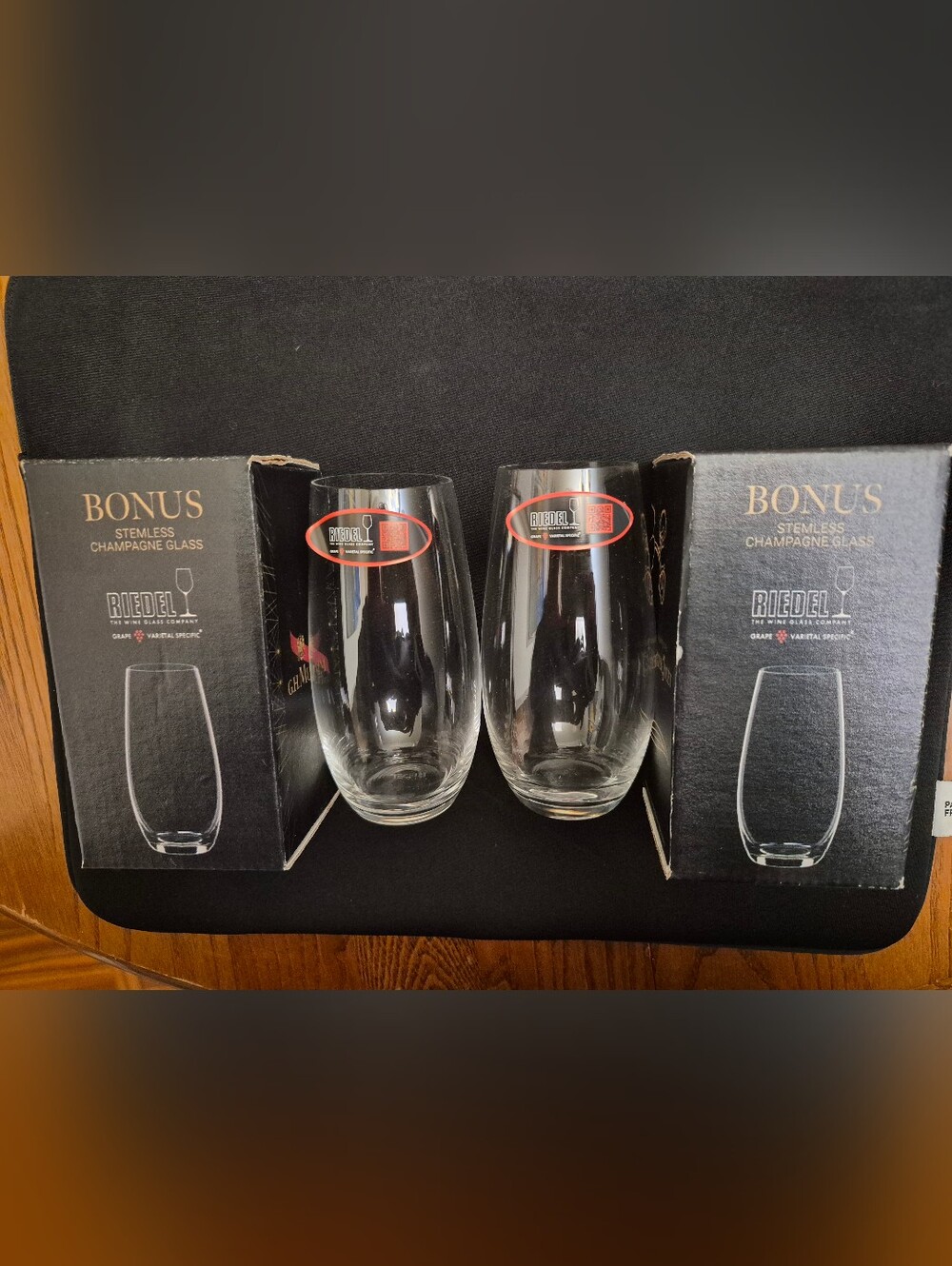 Riedel O Stemless Champagne Glasses - Set of 2 (New In Box)